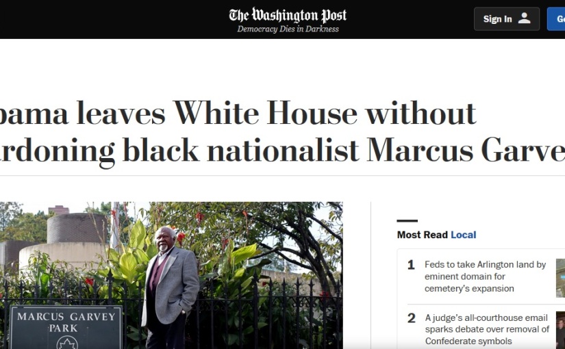 Obama refused to pardon black civil rights icon Marcus Garvey, despite family and activists begging